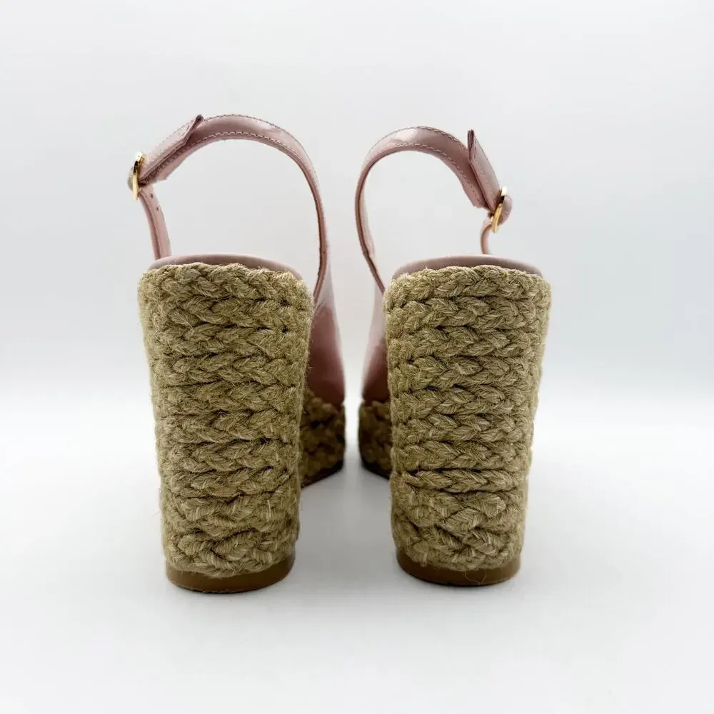 Stuart Weitzman Womens Island Sandal Espadrille Wedge US 9B EU 39.5 Pink NIB